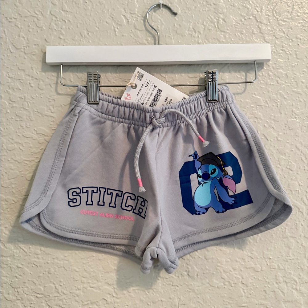 Zara Girls NWT Stitch Shorts Size 6–7 – Cute Alien School
